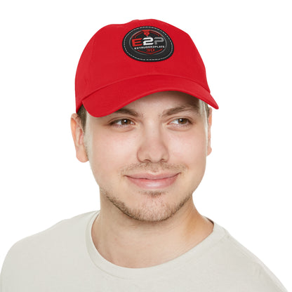 Extruder2Plate, Dad Hat with Leather Patch (Round)