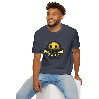 Psycho Smile, Pyschonaut Swag T-Shirt - Unisex Softstyle Tee, Casual Wear, Gift for Gamers, Festival Attire, Streetwear Fashion