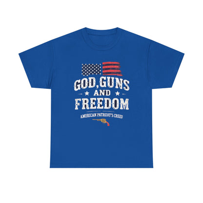 God, Guns, and Freedom American Patriot's Creed Shirt - Psychonaut Swag