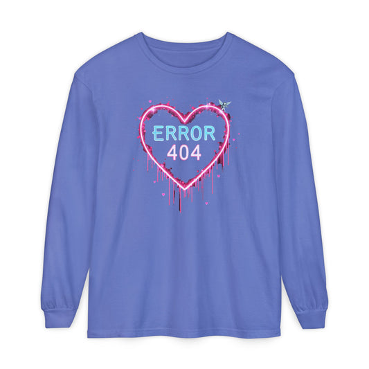 Error 404 Neon Heart Long Sleeve Tee