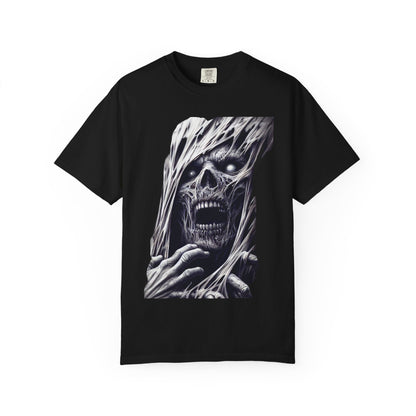 Gothic Zombie Graphic Tee, Unisex Casual Shirt, Unique Festival Wear, Gothic Aesthetic, Halloween Costume Top