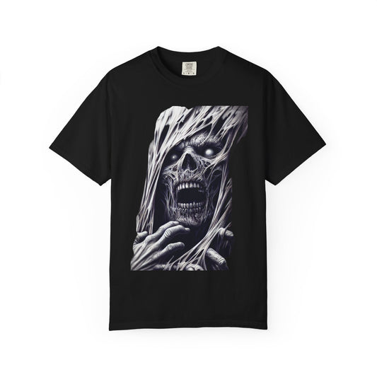 Gothic Zombie Graphic Tee, Unisex Casual Shirt, Unique Festival Wear, Gothic Aesthetic, Halloween Costume Top