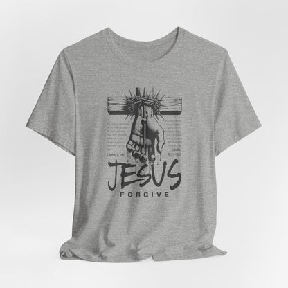 Jesus Forgive Cross T-Shirt — Christian Faith Tee