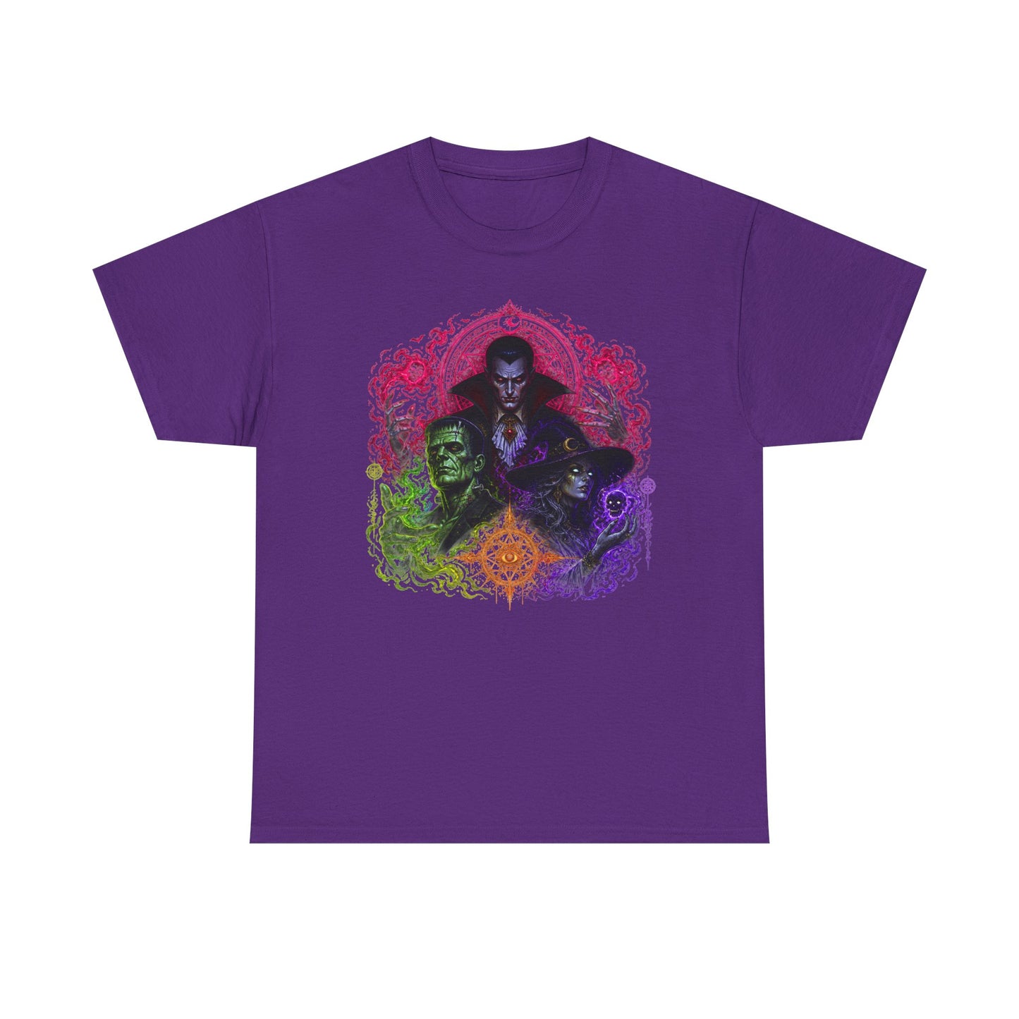 Mystic Vampire Trio T-Shirt — Gothic Rainbow Horror Art Tee