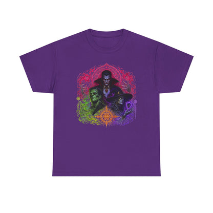 Mystic Vampire Trio T-Shirt — Gothic Rainbow Horror Art Tee