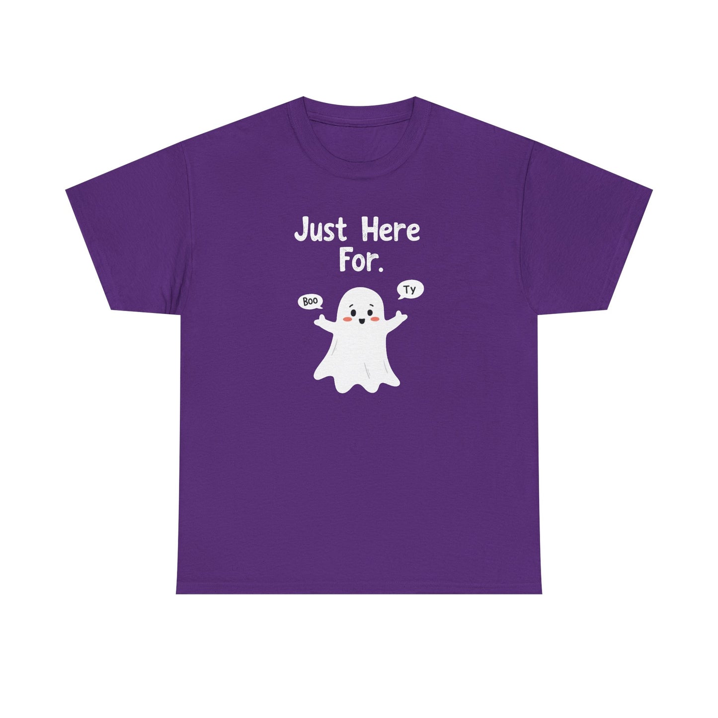 Ghost Watching Boo – Ty “Just Here For Boo Ty” Halloween T‑Shirt