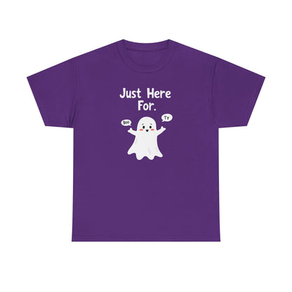 Ghost Watching Boo – Ty “Just Here For Boo Ty” Halloween T‑Shirt