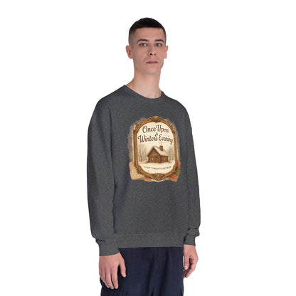 Once Upon a Winter's Cabin, Evening Sweatshirt — Cozy Vintage Holiday Crewneck