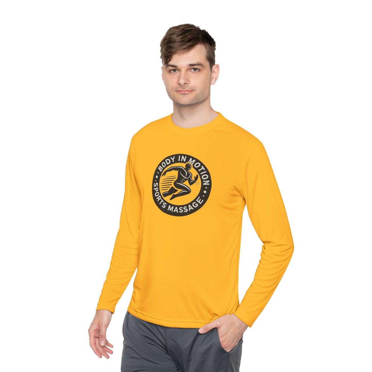 Sports Massage Long Sleeve Tee — "Body in Motion" Athletic Therapy Shirt
