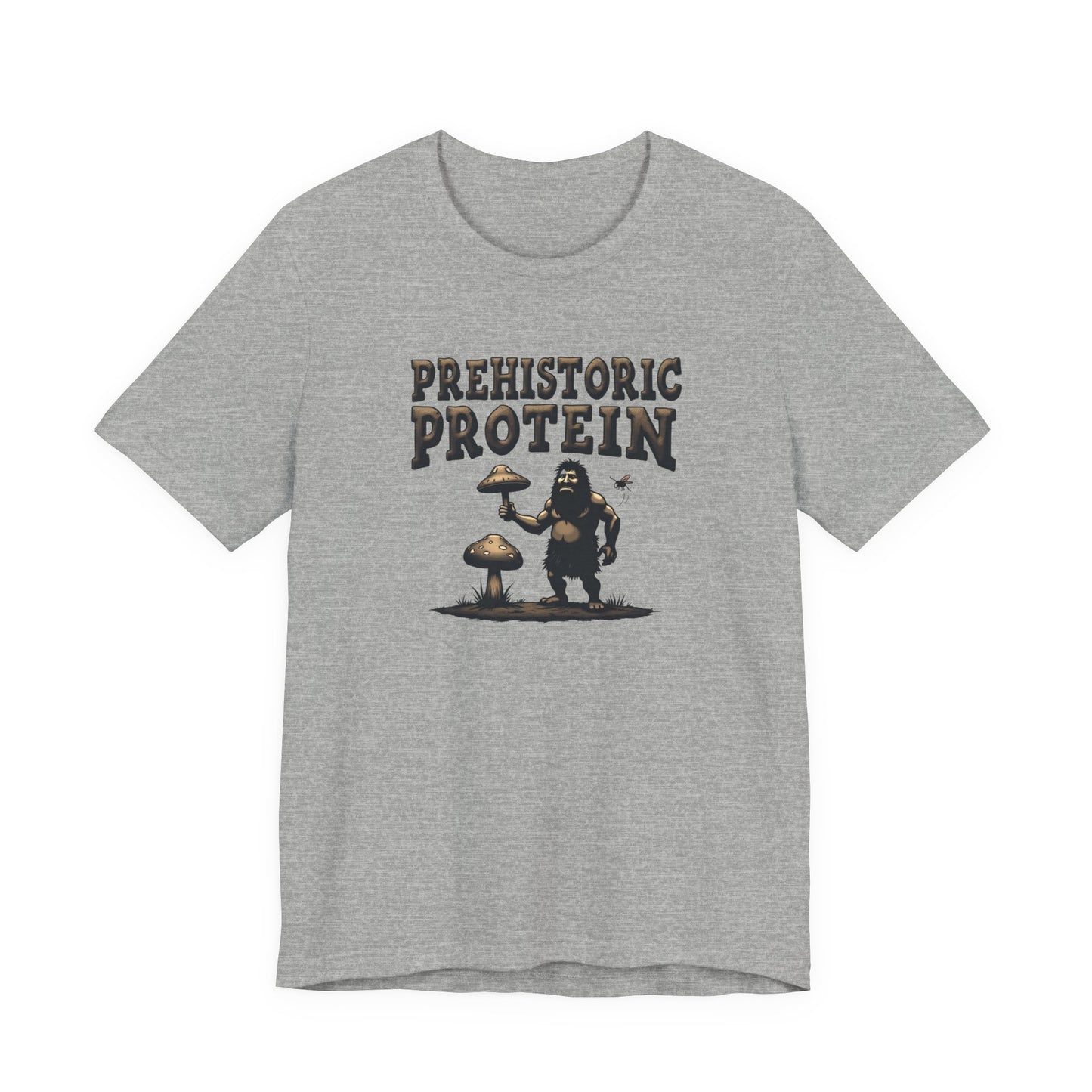 Prehistoric Protein Mushroom Tee - Retro Graphic T-Shirt for Nature Lovers, Gifts for Him/Her, Casual Everyday Wear, Perfect for Camping, Gifts [...] - Psychonaut Swag