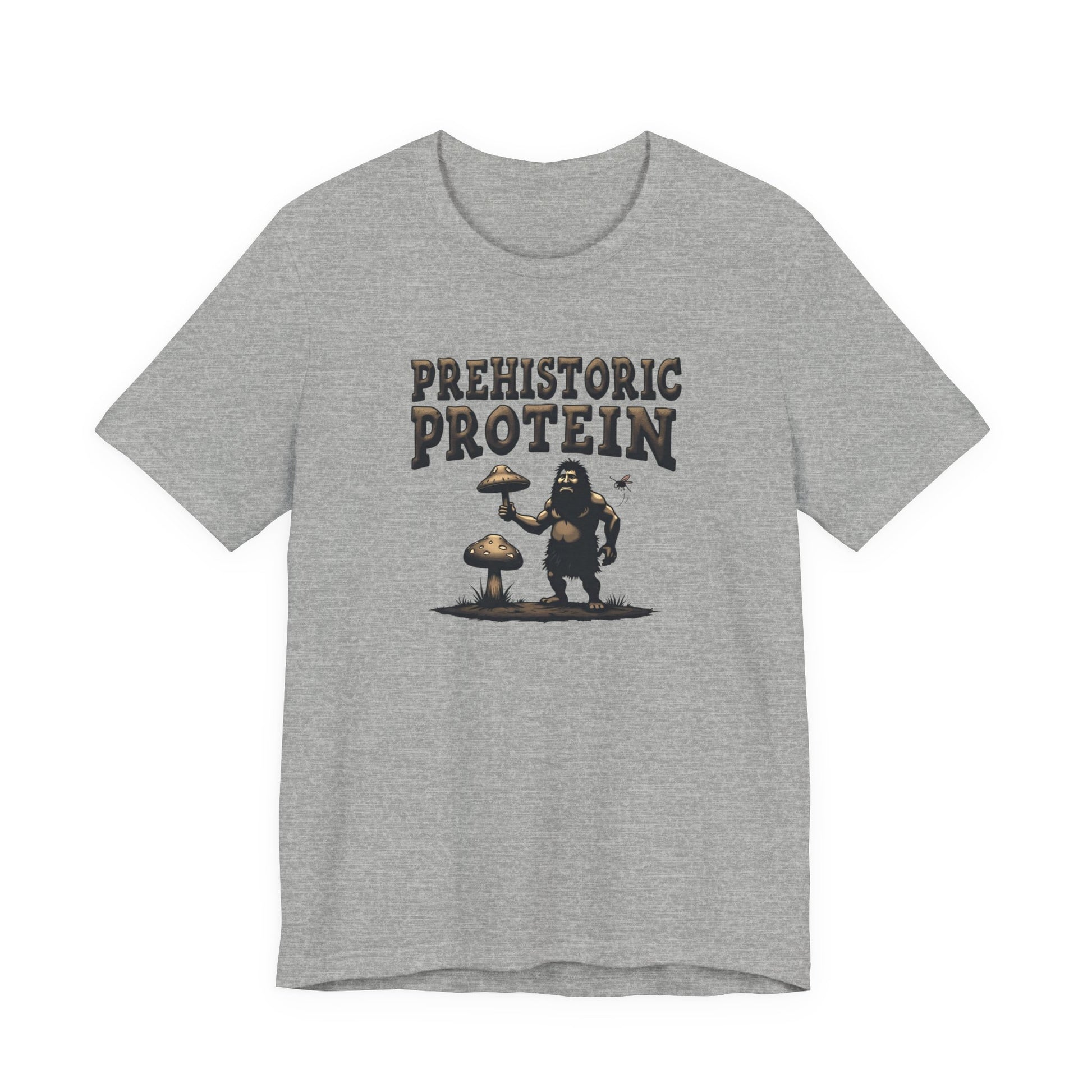 Prehistoric Protein Mushroom Tee - Retro Graphic T-Shirt for Nature Lovers, Gifts for Him/Her, Casual Everyday Wear, Perfect for Camping, Gifts [...] - Psychonaut Swag