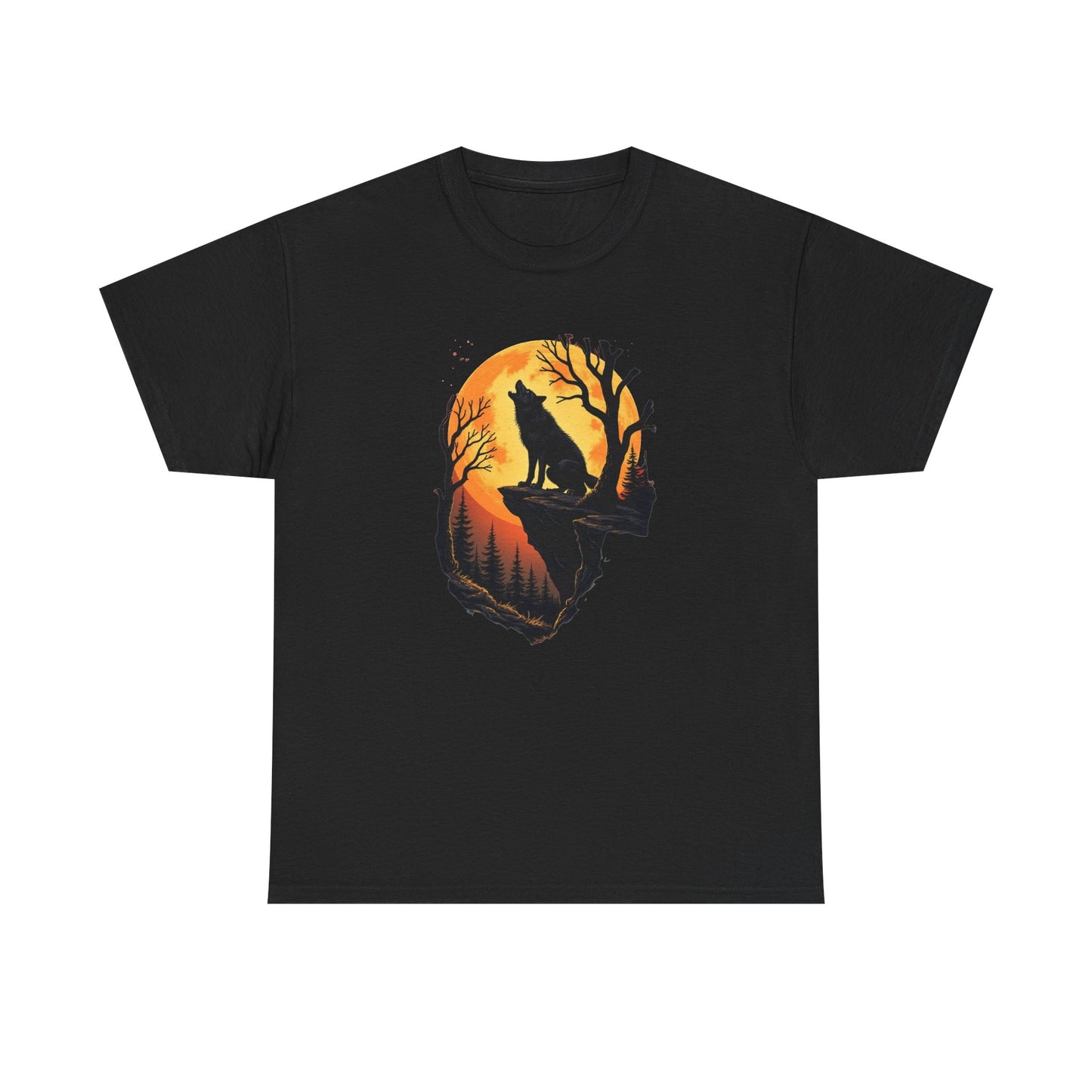 Wolf Howl T-Shirt — Moonlit Forest Graphic Tee