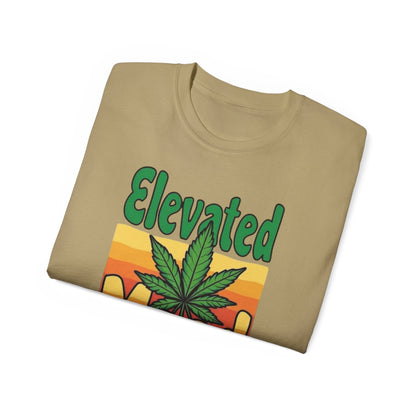 Elevated Mood Cannabis Tee, Unisex Ultra Cotton T-Shirt, Sublimated Graphic Tee, Perfect Gift for 420 Celebrations, Relaxed Fit Tee