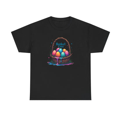 Basket Case, Easter Basket Tee — Colorful Painted Easter Eggs Graphic Shirt