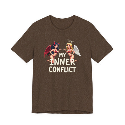 My Inner Conflict, Graphic Tee, Casual Wear, Halloween Gift, Unisex Shirt, Fashion Statement, Unique Style - Psychonaut Swag