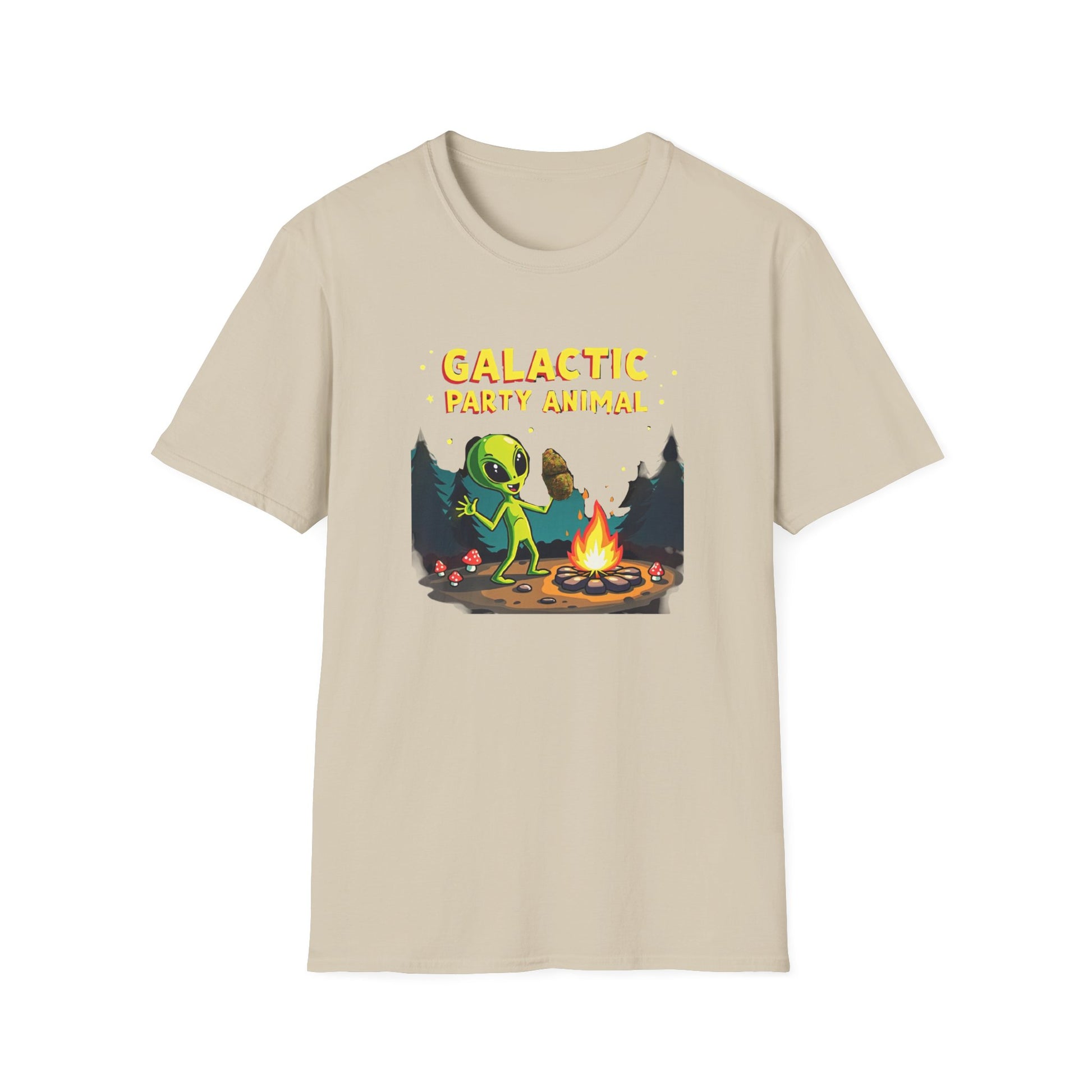 Galactic Party Animal T-Shirt - Unisex Softstyle Tee for Fun Gatherings - Psychonaut Swag