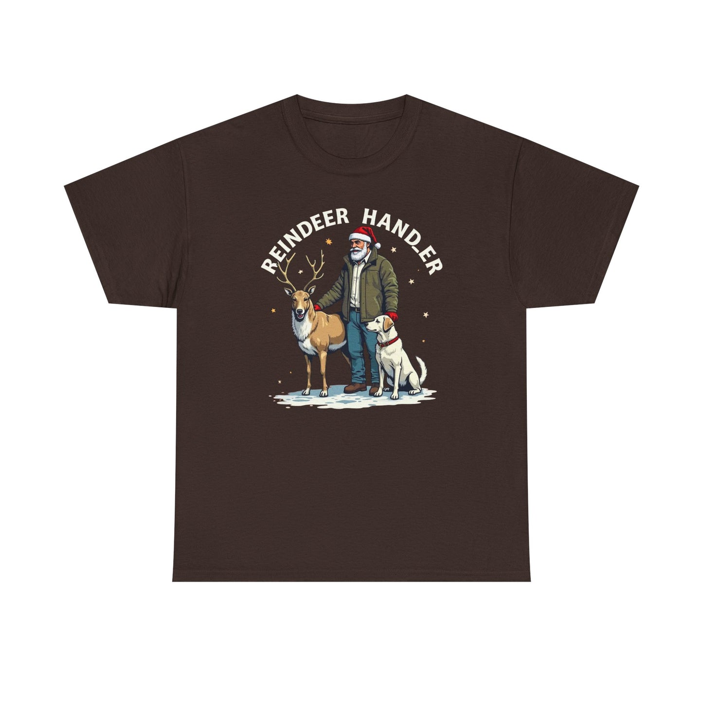 Reindeer Handler T‑Shirt — Santa Handler Graphic Holiday Tee