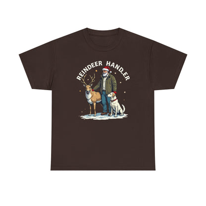 Reindeer Handler T‑Shirt — Santa Handler Graphic Holiday Tee