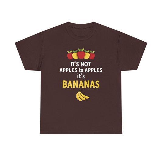 Funny Banana T-Shirt: It's Not Apples to Apples, Cute Graphic Tee for Food Lovers, Gift for Birthdays, Casual Wear, Humor Shirt - Psychonaut Swag