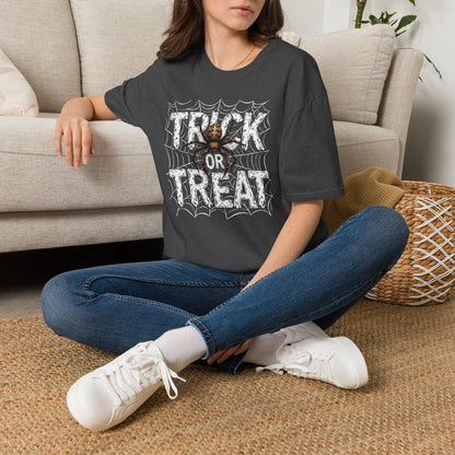 Trick or Treat Spider Tee — Halloween Graphic T-Shirt