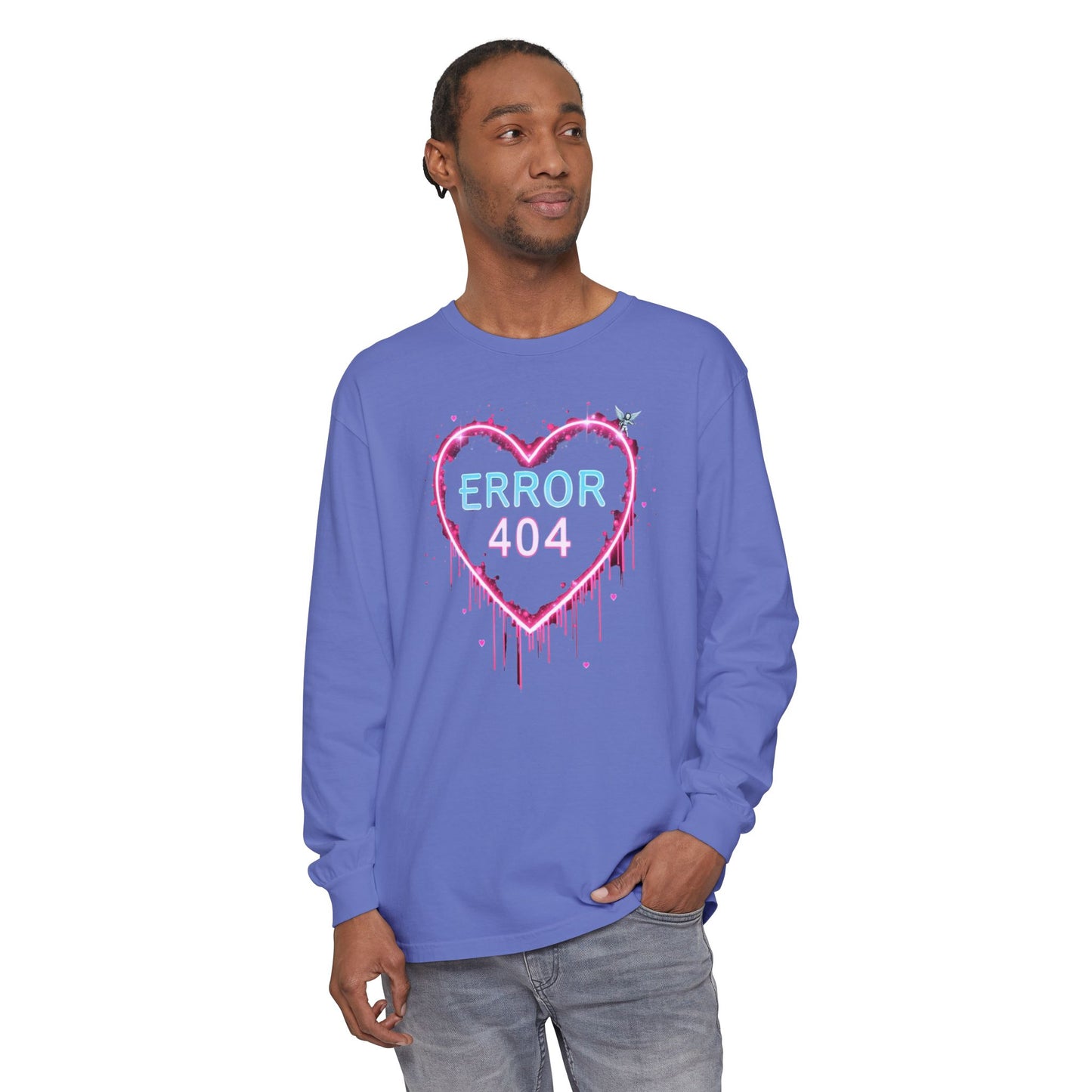 Error 404 Neon Heart Long Sleeve Tee