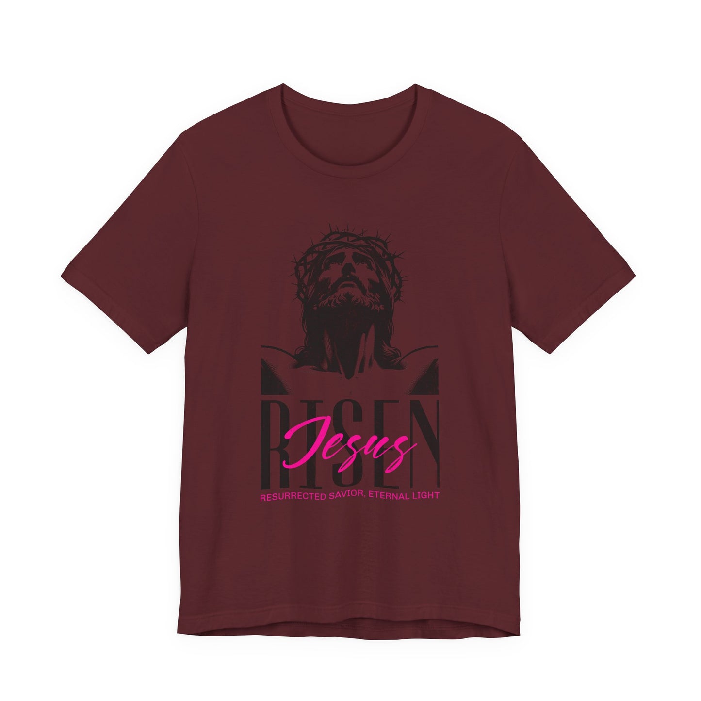 Risen Jesus Portrait Tee — Christian Easter Resurrection T-Shirt