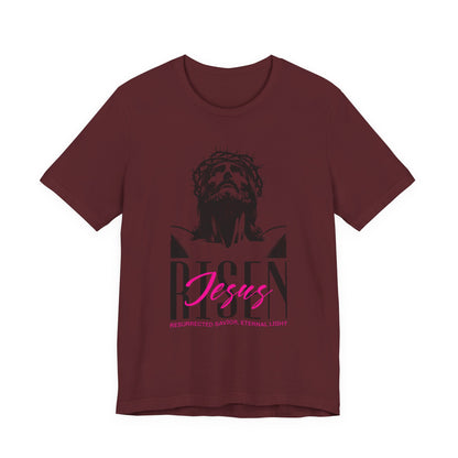 Risen Jesus Portrait Tee — Christian Easter Resurrection T-Shirt