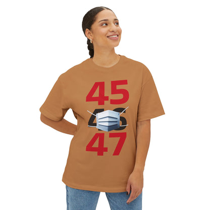 45-47 tee, Unisex Oversized Boxy Tee - Psychonaut Swag