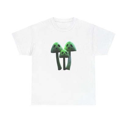 Glowing Ghost Mushroom Tee - Unisex Heavy Cotton T-Shirt, Funny Shirt, Unique Gift, Outdoor Adventure Wear, Halloween Shirt