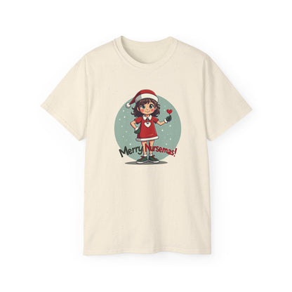 Nurse Christmas Tee — "Merry Nursemas!" Holiday Nurse T-Shirt