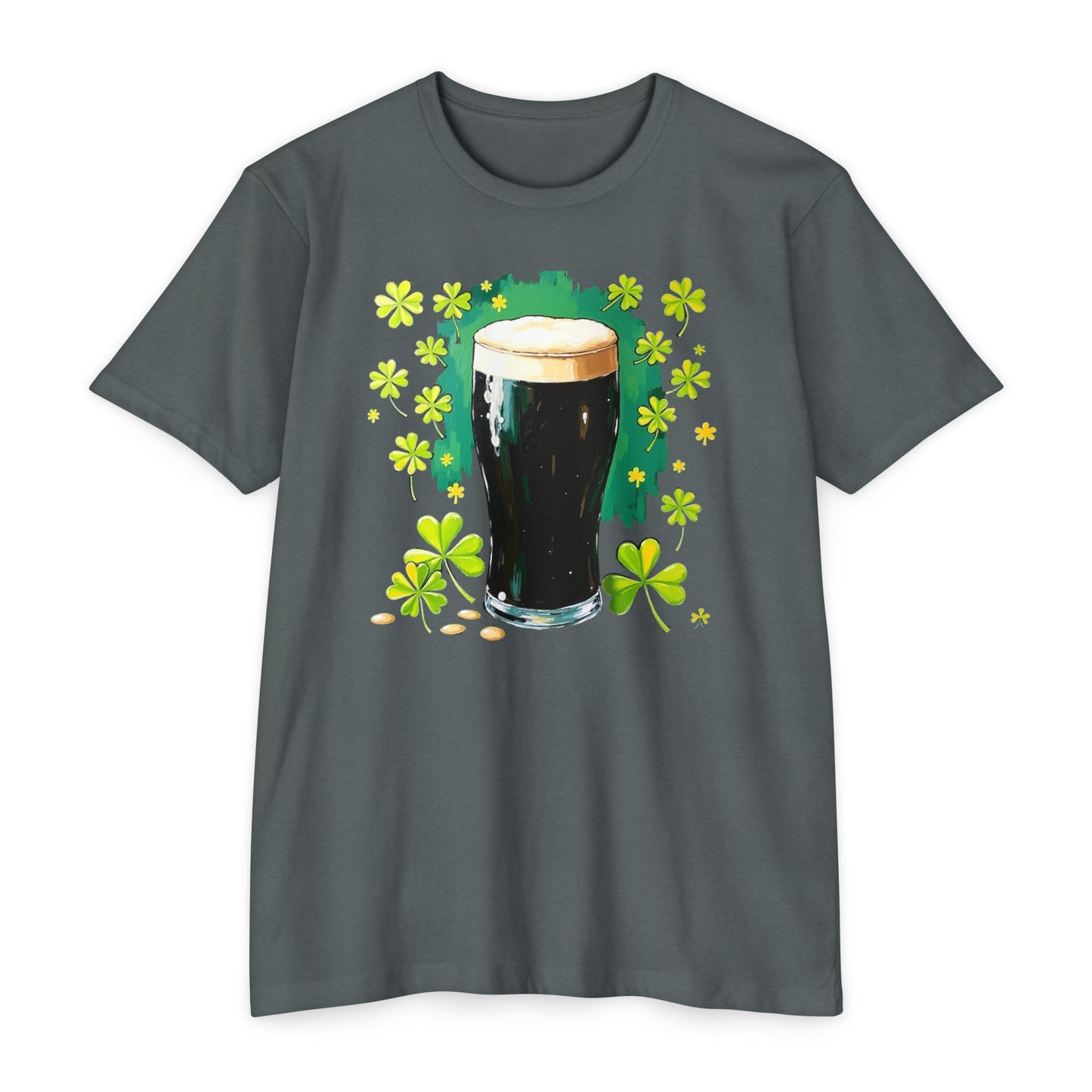 St. Patrick's Day Pint T-Shirt — Irish Beer Shamrock Design