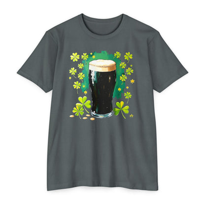 St. Patrick's Day Pint T-Shirt — Irish Beer Shamrock Design