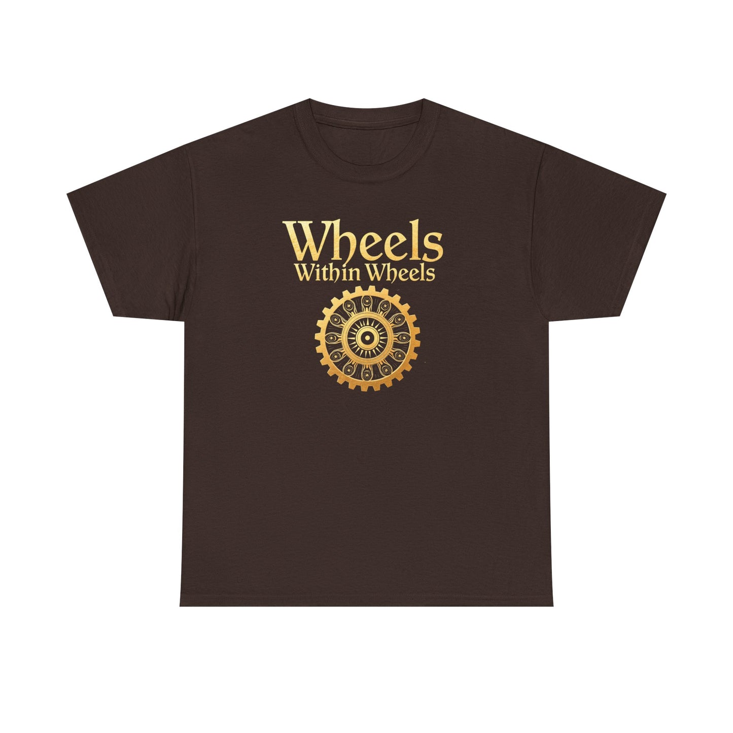 Wheels within wheels, Unisex Heavy Cotton Tee, Casual Wear, Gift for Cyclists, Graphic T-Shirt, Birthday Gift, Summer Style - Psychonaut Swag