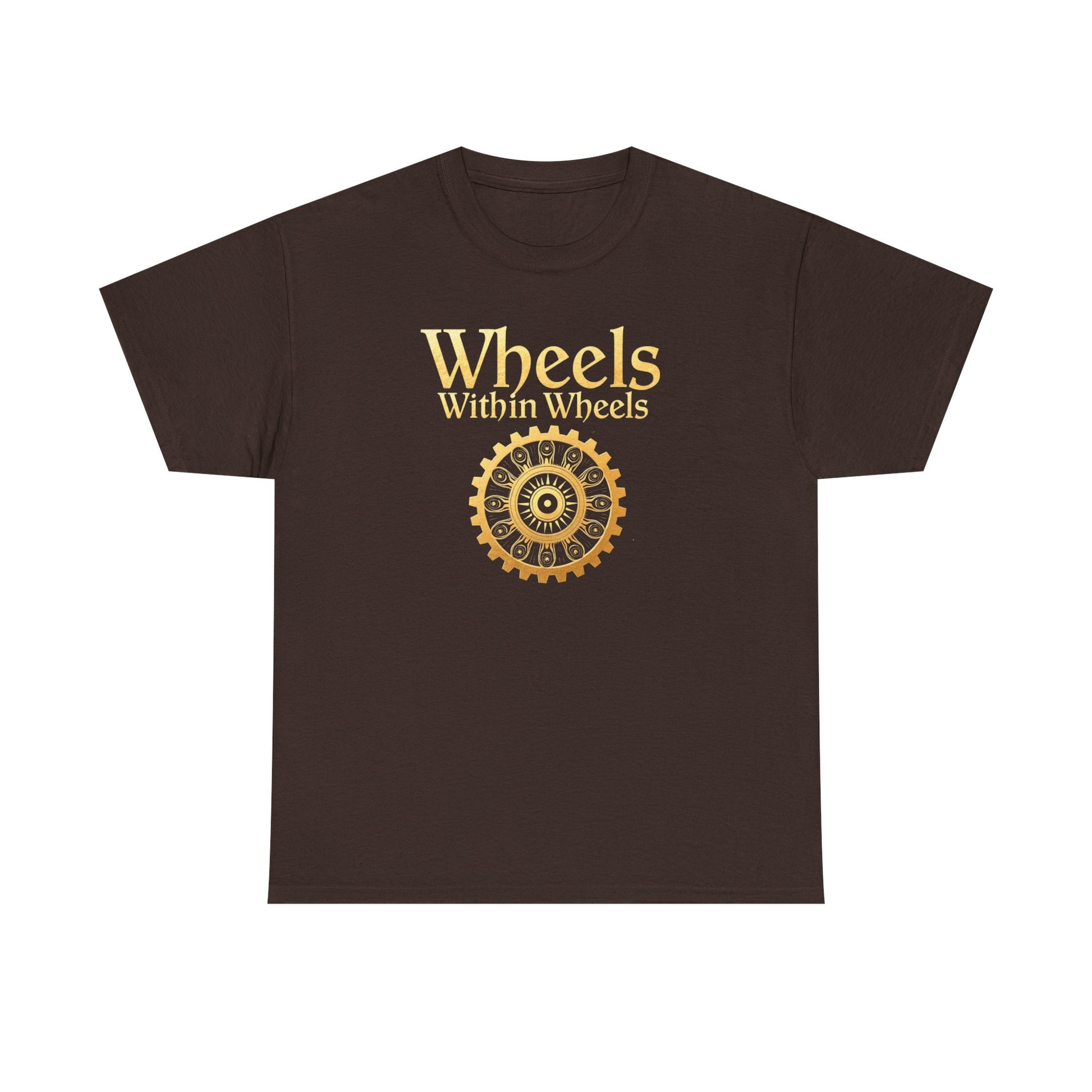 Wheels within wheels, Unisex Heavy Cotton Tee, Casual Wear, Gift for Cyclists, Graphic T-Shirt, Birthday Gift, Summer Style - Psychonaut Swag