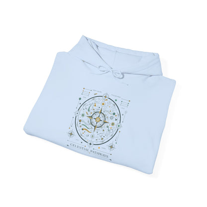 Celestial Pathfinder Hoodie — Vintage Star Map Graphic Sweatshirt