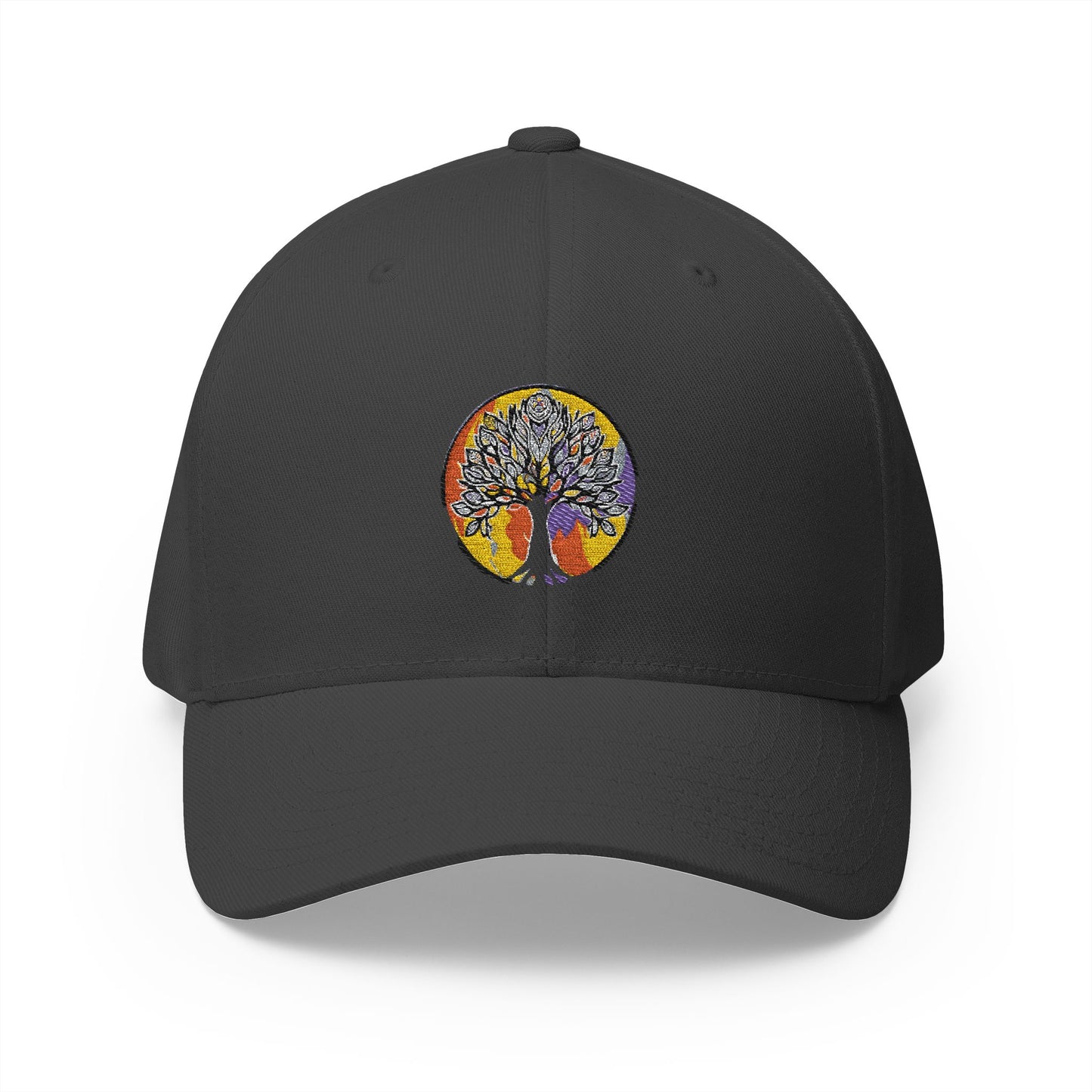 Tree of life, Closed-Back Structured Cap (Embroidery)