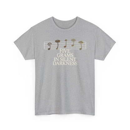 Vintage Music Tee — "Five Grams in Silent Darkness" Graphic Shirt