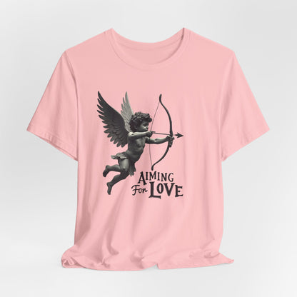 Cupid Graphic Tee — "Aiming for Love" Vintage Valentine T‑Shirt