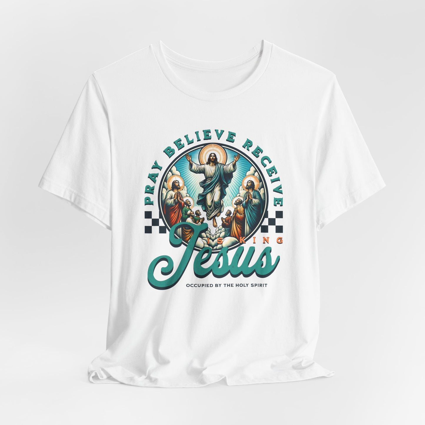 Jesus Prayer Tee — "Pray Believe Receive" Christian Graphic T-Shirt