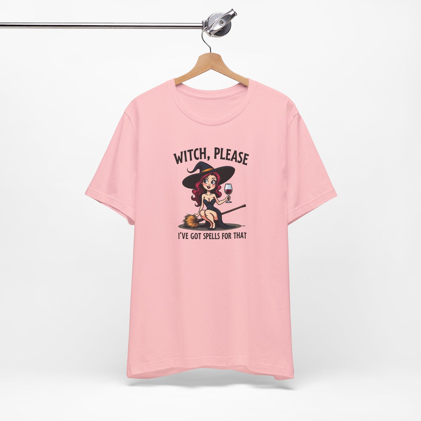 Witch, Please Tee — Cute Pinup Witch Graphic T‑Shirt ("I’ve Got Spells For That")