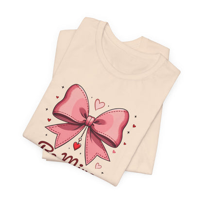 Valentine 'Be Mine' Pink Bow T‑Shirt