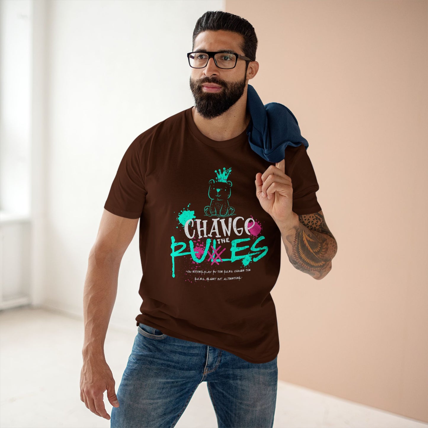 Change the Rules, Bear Adult Staple Tee