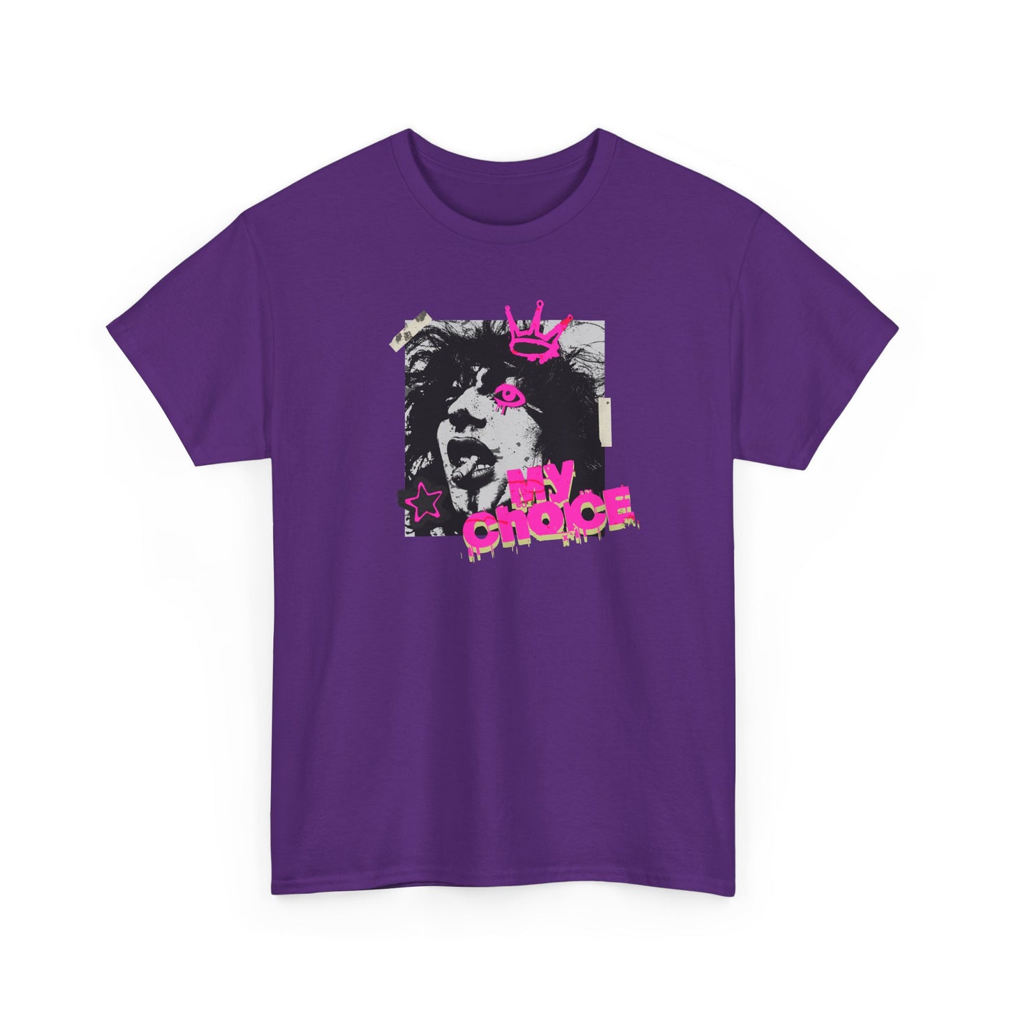 My Choice Graphic Tee — Punk Dog Crown Vintage Streetwear T‑Shirt