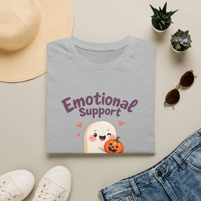 Emotional Support Ghost T-Shirt — Cute Halloween Pumpkin Comfort Tee