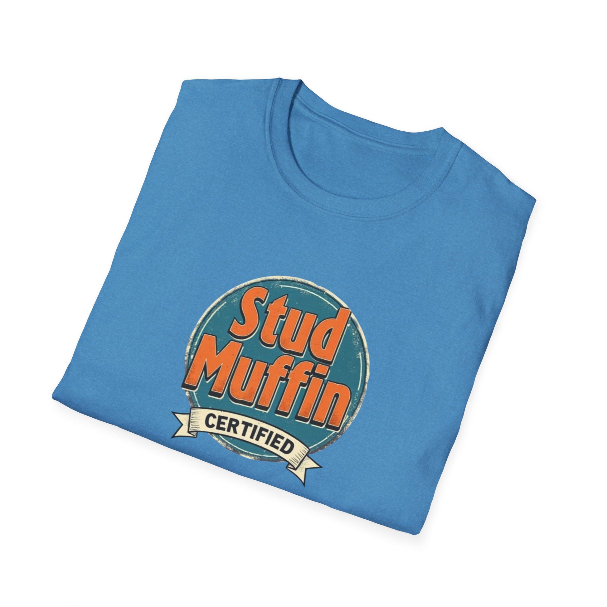 Stud Muffin Unisex Softstyle T-Shirt | Funny Gift for Dads, Birthdays, Father's Day, Casual Wear, Graphic Tee - Psychonaut Swag