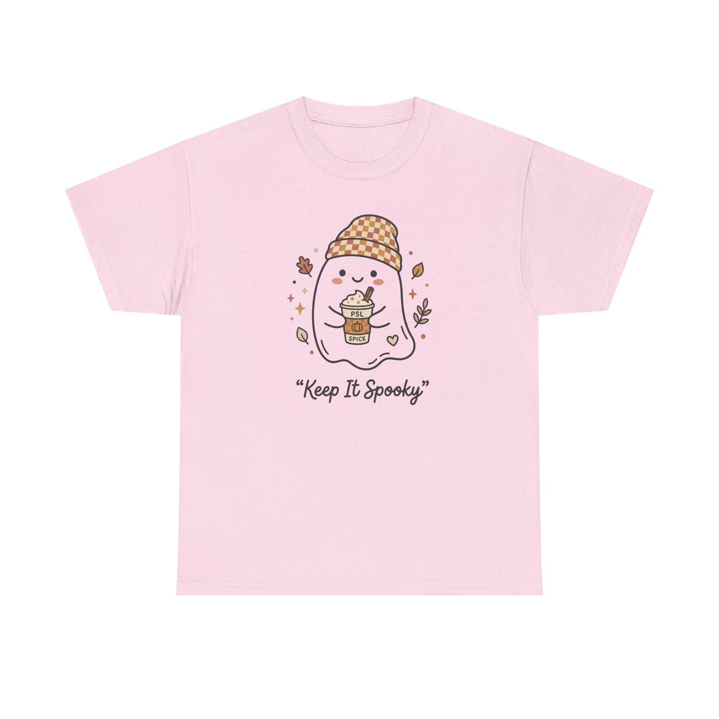 Keep It Spooky Ghost Tee — Cute Fall Halloween Shirt with Pumpkin Latte