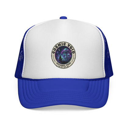 Cosmic Void Trucker Cap — Space Nebula Patch Hat
