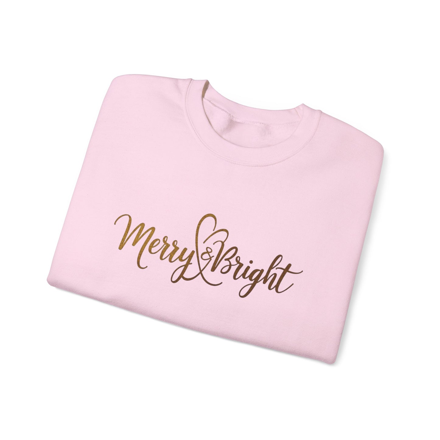 Merry & Bright Crewneck Sweatshirt – Gold Script Holiday Pullover