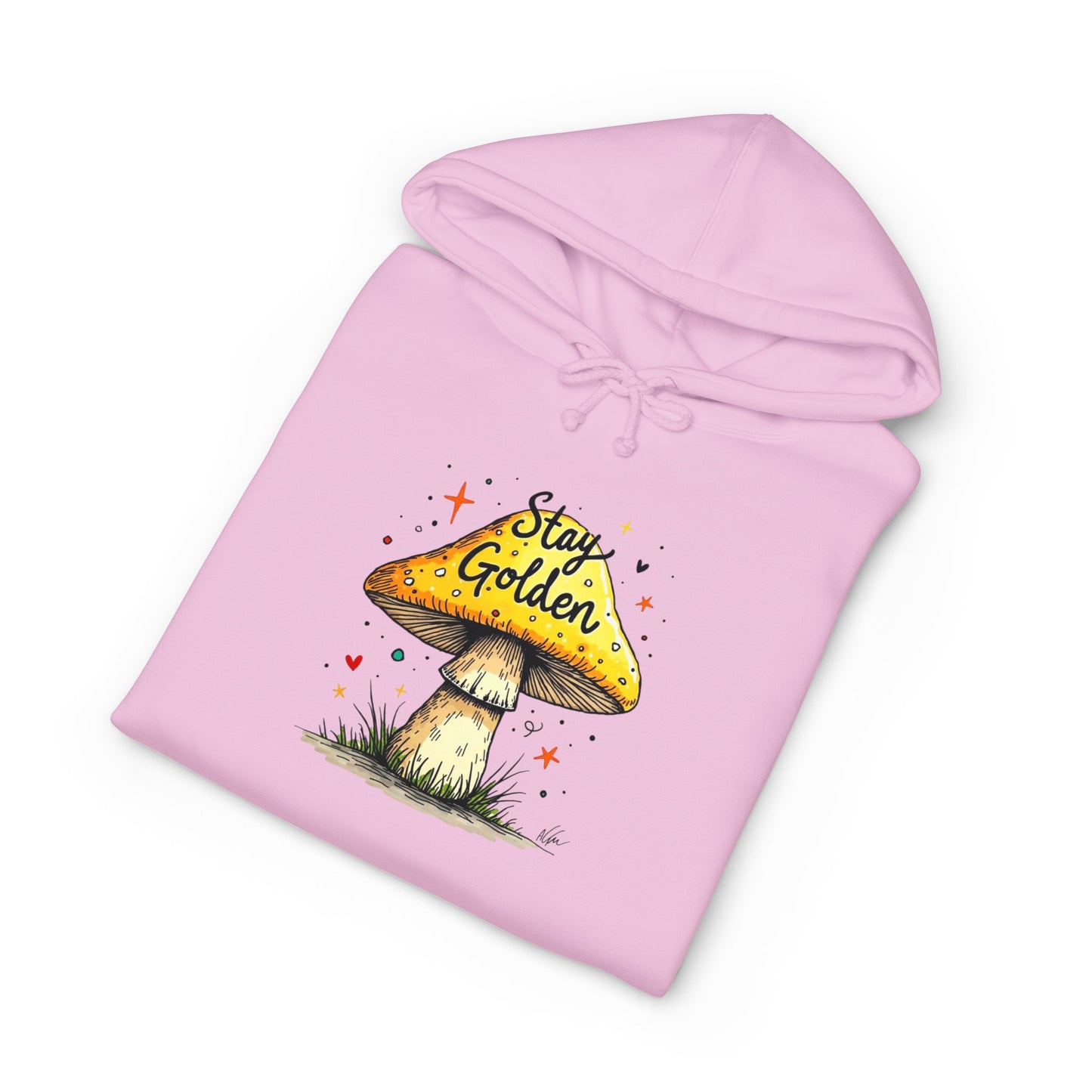 Stay Golden Mushroom Hoodie — Cozy Nature Graphic Pullover