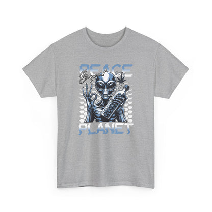 Peace Planet Alien T‑Shirt — Retro Sci‑Fi Graphic Tee